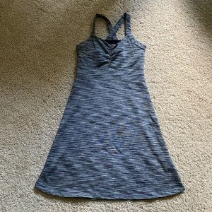 Workout dress with built in bra space dye grey